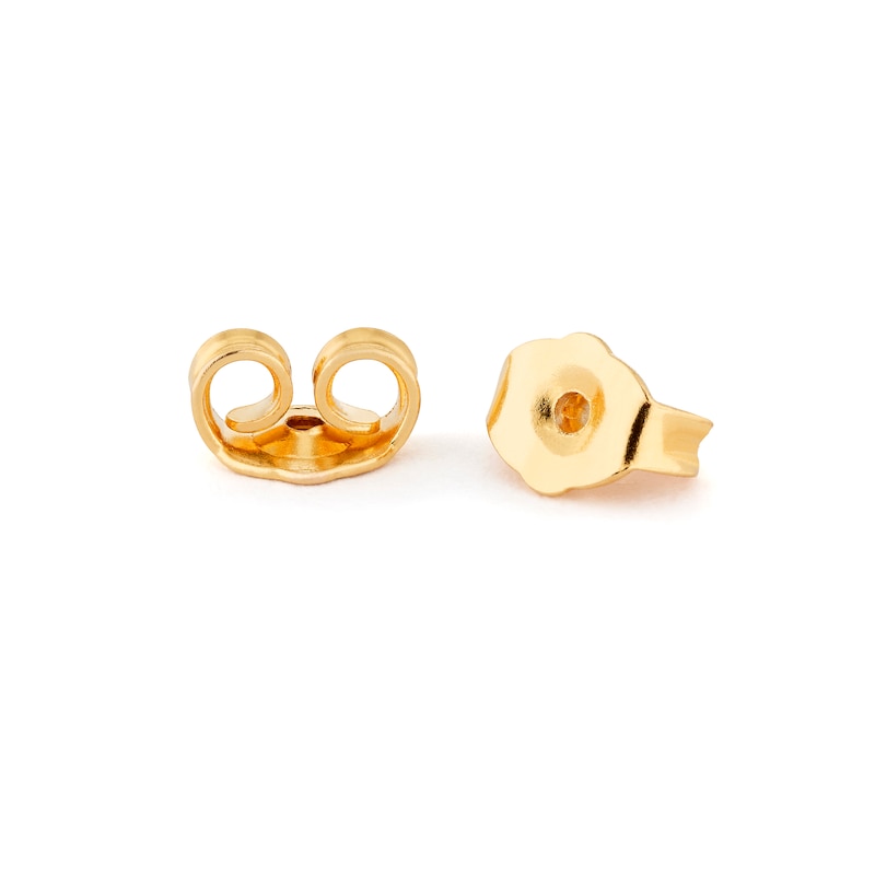 Main Image 3 of Sterling Silver & 18ct Gold Plated Vermeil Diamond & Aquamarine Earrings