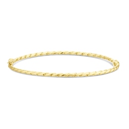 9ct Yellow Gold Fancy Textured Bangle