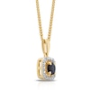 Thumbnail Image 1 of Sterling Silver & 18ct Gold Plated Vermeil Diamond & Black Sapphire Pendant