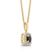 Thumbnail Image 2 of Sterling Silver & 18ct Gold Plated Vermeil Diamond & Black Sapphire Pendant