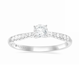 The Forever Diamond Platinum Solitaire Diamond Shoulders 0.50ct Diamond Ring