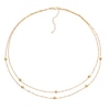 Thumbnail Image 1 of 9ct Yellow Gold Ball Station Double Singapore Chain Necklace