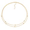 Thumbnail Image 1 of 9ct Yellow Gold Ball Station Double Singapore Chain Necklace