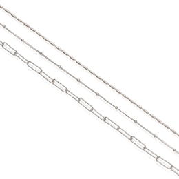 Sterling Silver Set of 3 Chains (16", 18", 20")