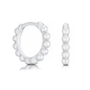 Thumbnail Image 5 of Sterling Silver Cubic Zirconia Cuff, Stud & Hoop Earring Set
