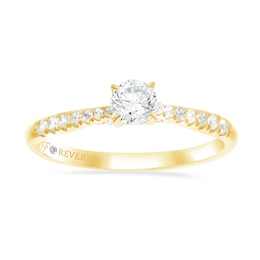 The Forever Diamond 14ct Yellow Gold Solitaire Diamond Shoulders 0.50ct Diamond Ring