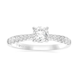 The Forever Diamond Platinum Solitaire Diamond Shoulders 0.75ct Diamond Ring