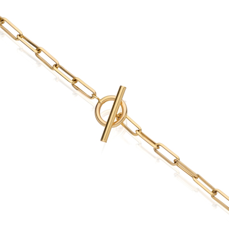9ct Yellow Gold  T-Bar Paperlink Chain Necklet