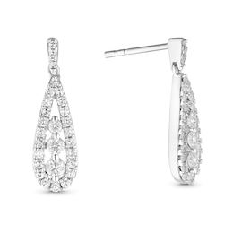 Sterling Silver Pear Drop 0.50ct Lab Grown Diamond Earrings