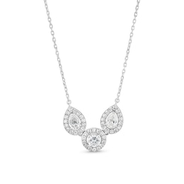 Sterling Silver Trilogy Pendant 1ct Lab Grown Diamond Necklace