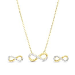 Sterling Silver Infinity 0.30ct Lab Grown Diamond Set