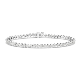 Sterling Silver Tennis 2ct Lab Grown Diamond Bracelet