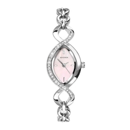 Sekonda Helena Women's Pink Mother of Pearl Dial Silver-Tone Bracelet Watch
