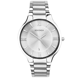 Sekonda Wilson Men's Silver Dial Stainless Steel Bracelet Watch
