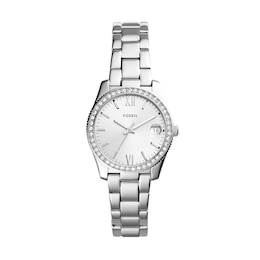 Fossil Scarlette Women's Silver-Tone Dial Stainless Steel Bracelet Watch