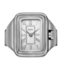 Fossil Raquel Women's Silver-Tone Dial Stainless Steel Watch Ring