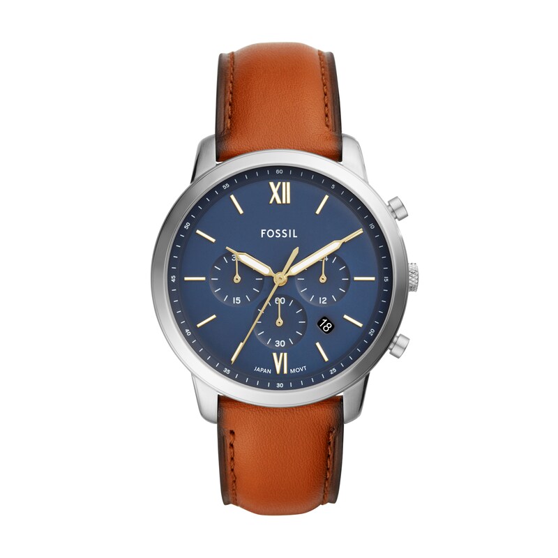 Main Image 1 of Fossil Neutra Men's Chronograph Blue Dial Brown Leather Strap Watch