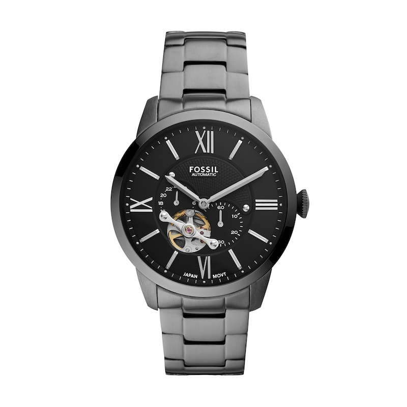 Main Image 1 of Fossil Townsman Men's Black Dial Automatic Smoke Stainless Steel Bracelet Watch