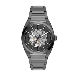 Fossil Everett Men's Grey Dial Automatic Smoke Stainless Steel Bracelet Watch