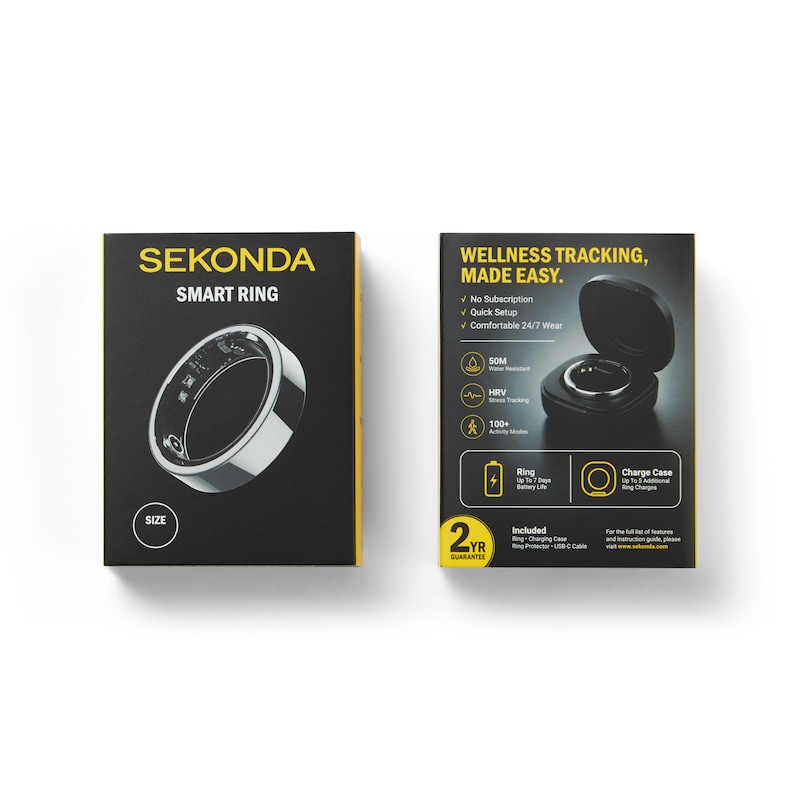 Sekonda SMART Silver Tone Stainless Steel Smart Ring - Size 9, view 6