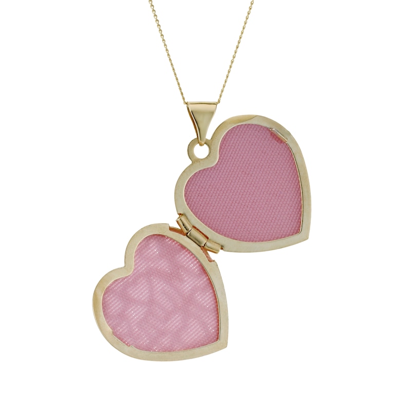 Main Image 2 of 9ct Yellow Gold Filigree 'Mum' Heart 18" Locket