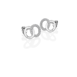 Hot Diamonds Sterling Silver Interlocking Circle Stud Earrings