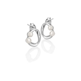 Hot Diamonds Sterling Silver Organic Pearl Earrings