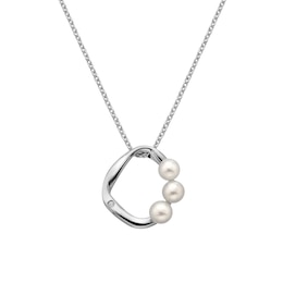 Hot Diamonds Sterling Silver Organic Pearl Necklace