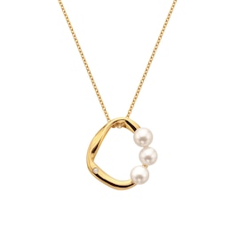 Hot Diamonds x Golden Edit 18ct Yellow Gold Plated Organic Pearl Necklace