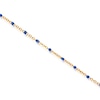 Thumbnail Image 1 of Sterling Silver & 18ct Gold Plated Vermeil Blue Enamel Cable Chain Necklace