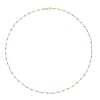 Thumbnail Image 2 of Sterling Silver & 18ct Gold Plated Vermeil Blue Enamel Cable Chain Necklace