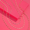 Thumbnail Image 3 of Sterling Silver & 18ct Gold Plated Vermeil Blue Enamel Cable Chain Necklace