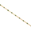 Thumbnail Image 0 of Sterling Silver & 18ct Gold Plated Vermeil Green Enamel Cable Chain Necklace