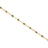Thumbnail Image 1 of Sterling Silver & 18ct Gold Plated Vermeil Green Enamel Cable Chain Necklace