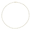 Thumbnail Image 1 of Sterling Silver & 18ct Gold Plated Vermeil Green Enamel Cable Chain Necklace