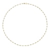 Thumbnail Image 2 of Sterling Silver & 18ct Gold Plated Vermeil Green Enamel Cable Chain Necklace