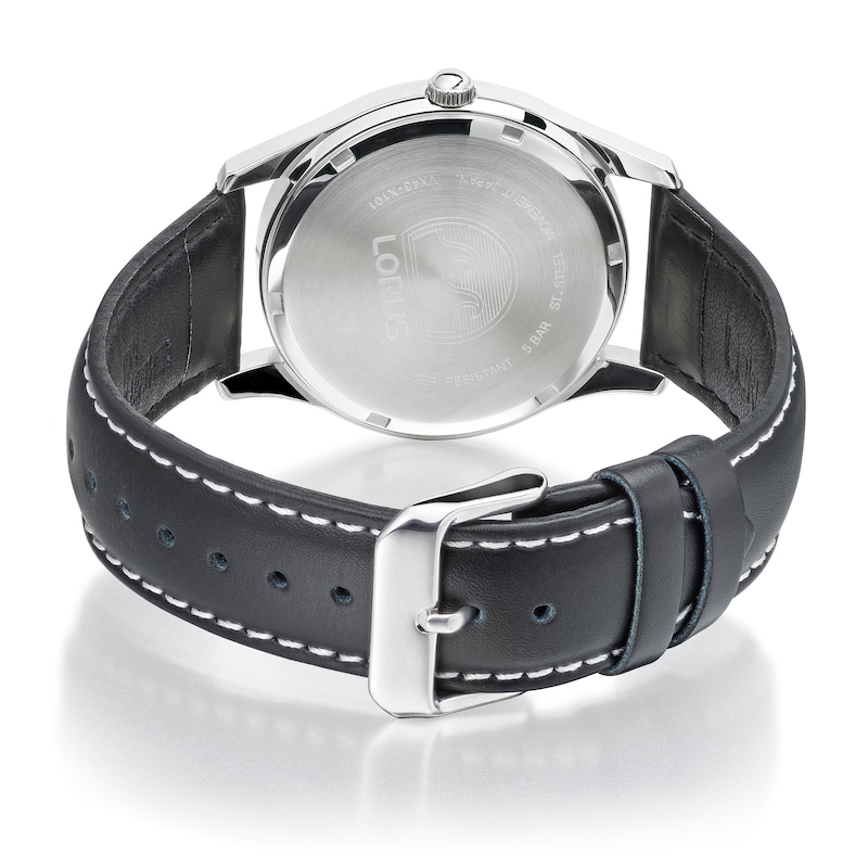 Main Image 3 of Lorus Classic Men’s Black Leather Strap Watch