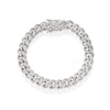 Thumbnail Image 1 of Silver 0.10ct Diamond Curb Chain Bracelet