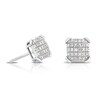 Thumbnail Image 0 of Silver Diamond Cushion Shape Stud Earrings