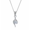Thumbnail Image 1 of Sterling Silver Cubic Zirconia Double Wave Pendant