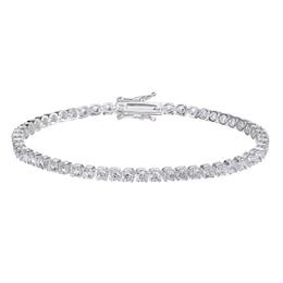 Sterling Silver Cubic Zirconia Claw Set Tennis Bracelet