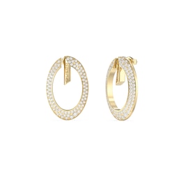 Guess G Camden Crystal Gold Tone 33mm Stud Earrings