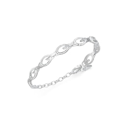 Guess Camden Silver Tone Crystal Multi G Logo Bracelet