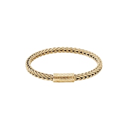 Guess Men's Woven Chain Gold Tone 5mm Bracelet