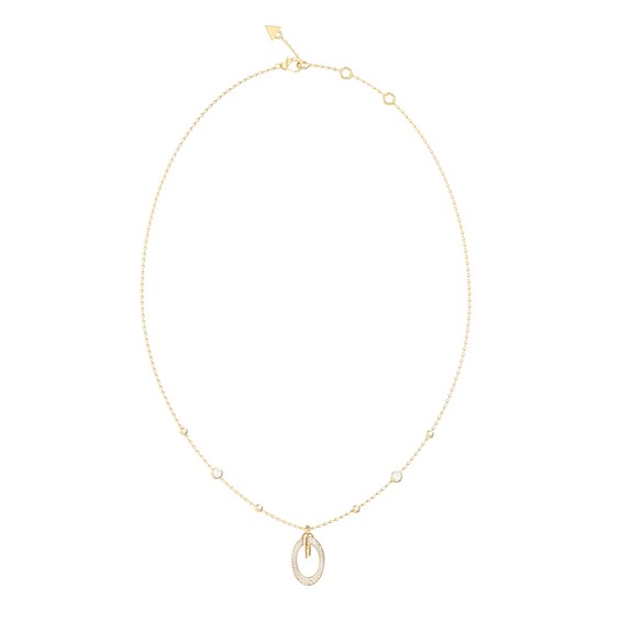 Guess Jewellery Women's Gold/White 18-20" G Camden Crystals Necklace Ubn06340yg | Acotis - Stainless Steel / Crystal - Image 3