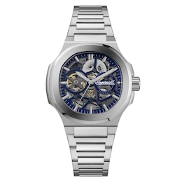 Ingersoll 1892 The Frame Blue Dial & Silver-Tone Stainless Steel Bracelet Watch