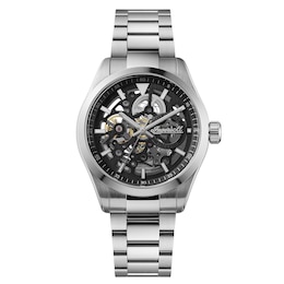 Ingersoll 1892 The Deck Black Dial & Silver-Tone Stainless Steel Bracelet Watch