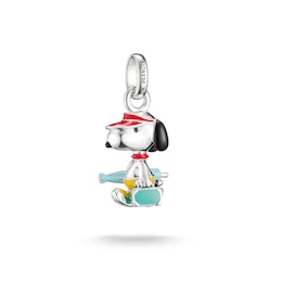 Thomas Sabo x PEANUTS Snoopy Sterling Silver Suitcase & Umbrella Charm Pendant