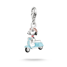 Thomas Sabo x PEANUTS Snoopy Sterling Silver Scooter Charm Pendant