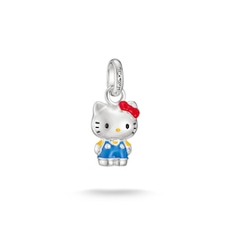 Thomas Sabo x Hello Kitty Silver Tone Blue Connect Charm Pendant